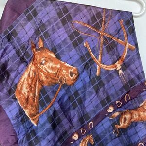 Vintage Cellini Scarf Equestrian Western Horse